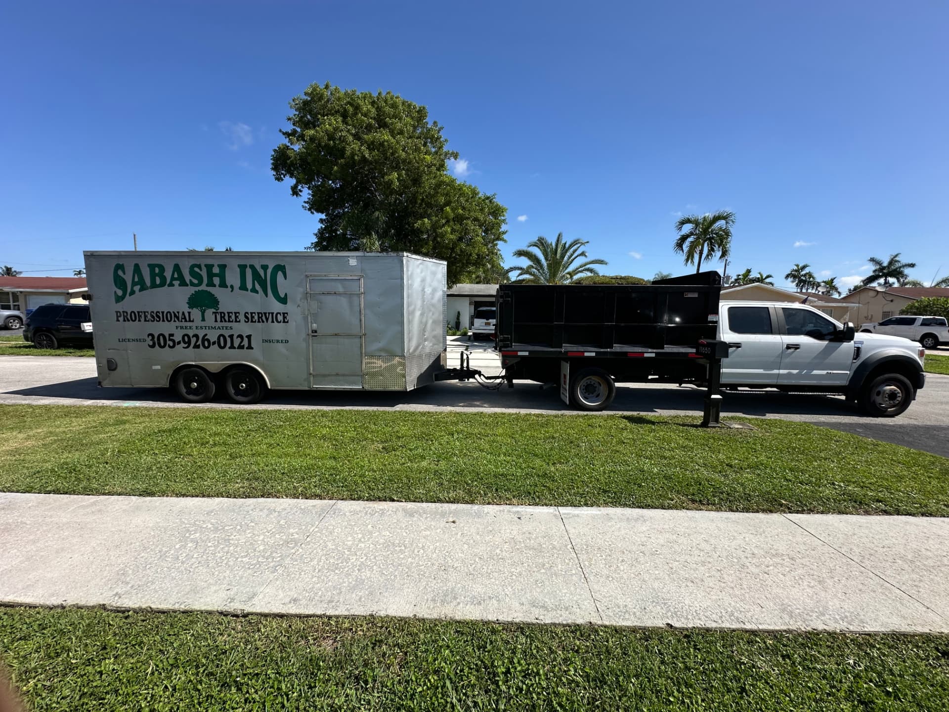 Sabash Inc. truck and trailer on a South Florida street